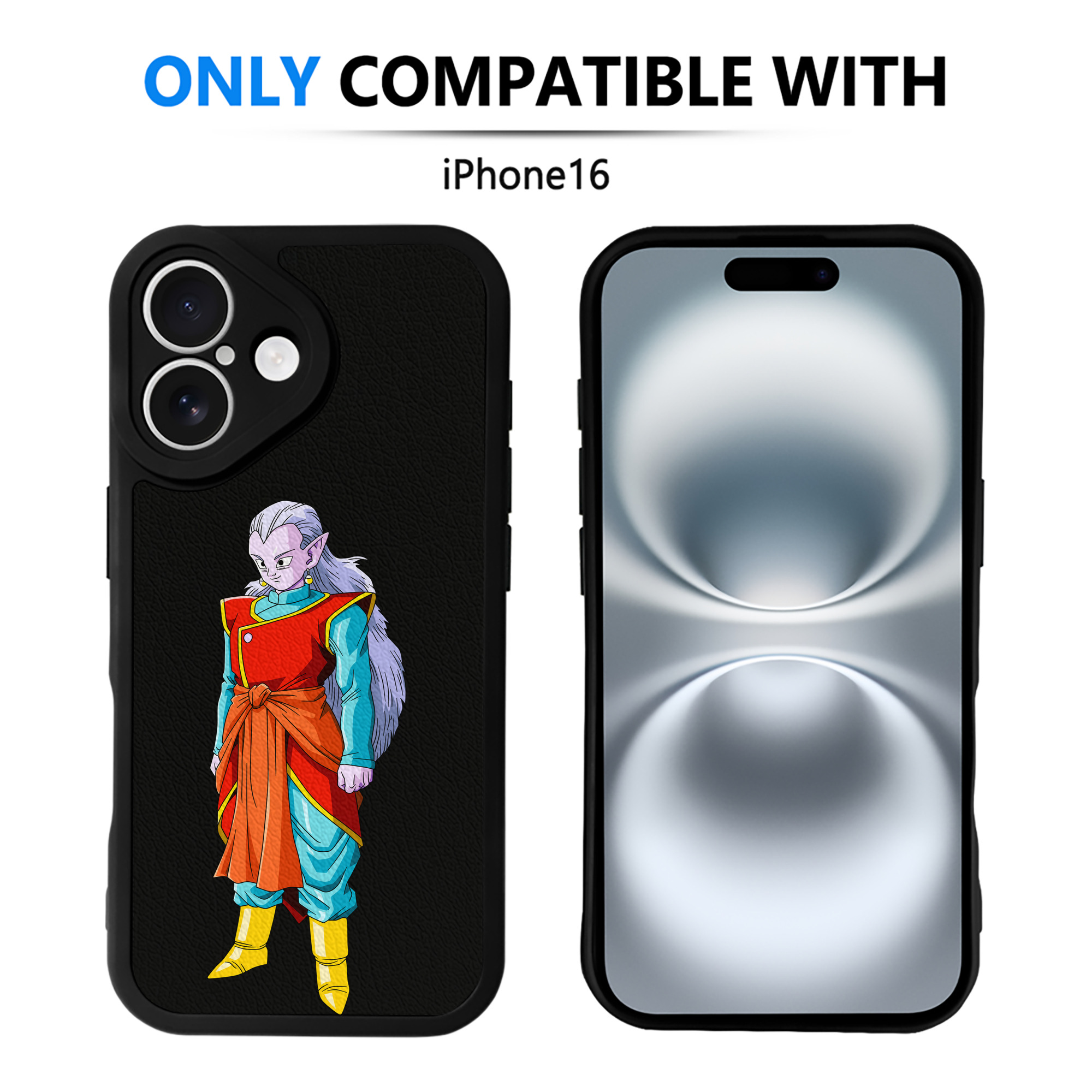 （画像用） ドラゴンボール DRAGON BALL 【iPhone 16シリーズ対応】シリコンスマホケース（レザー調） 材質：シリコン